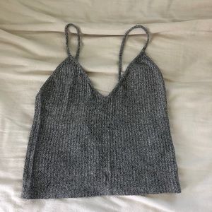 Grey knit women’s camisole